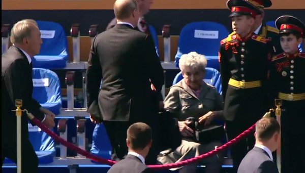 Putin and Nazarbayev at parade in Moscow