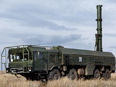 Iskander Missile brigade  of West military district on battle alert for drill