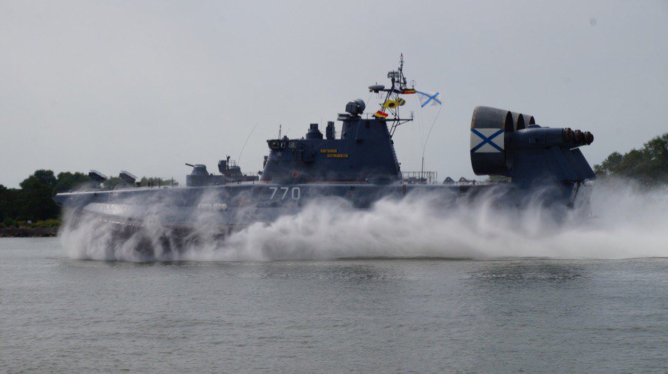 Russian Navy Day parade at Baltiysk Kaliningrad earlier this morning  