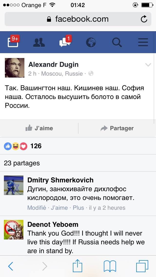 Aleksandr Dugin, Putin's éminence grise: Washington is ours, Chisinau is ours, Sofia is ours. Now we just have to drain the swamp at home  