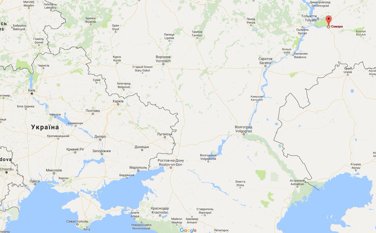 Military echelon with Buk at Samara