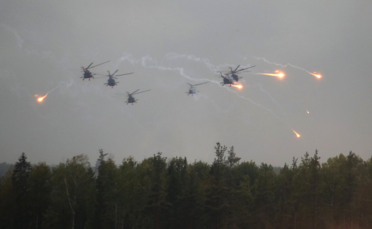 President Putin observed action of the troops of the Union State of Russia and Belarus during #Zapad2017 joint strategic military exercises   