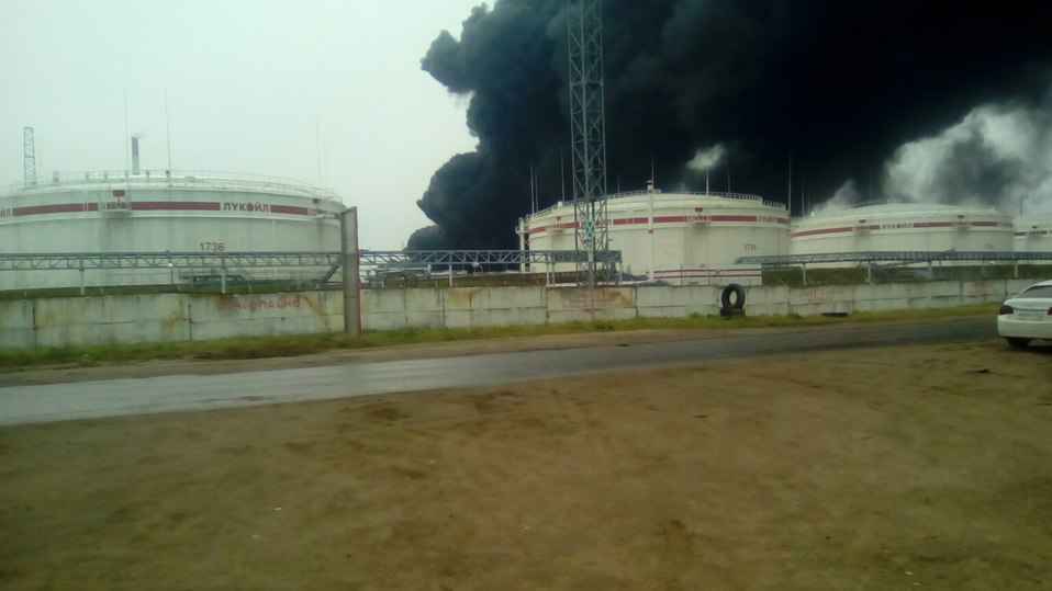 Fire at Lukoil oil refinery in Kstovo of Nizhniy Novhorod region