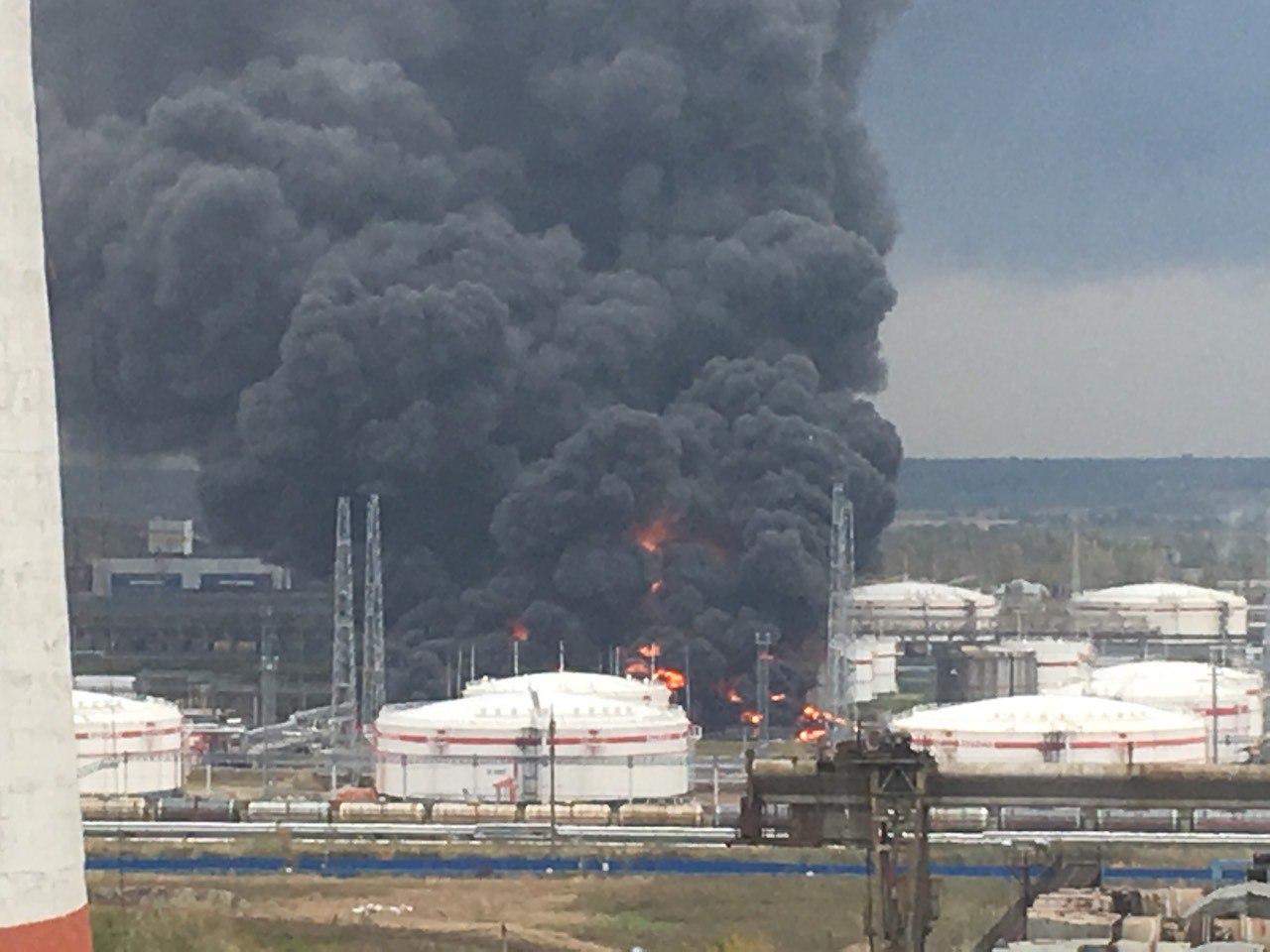 Fire at Lukoil oil refinery in Kstovo of Nizhniy Novhorod region