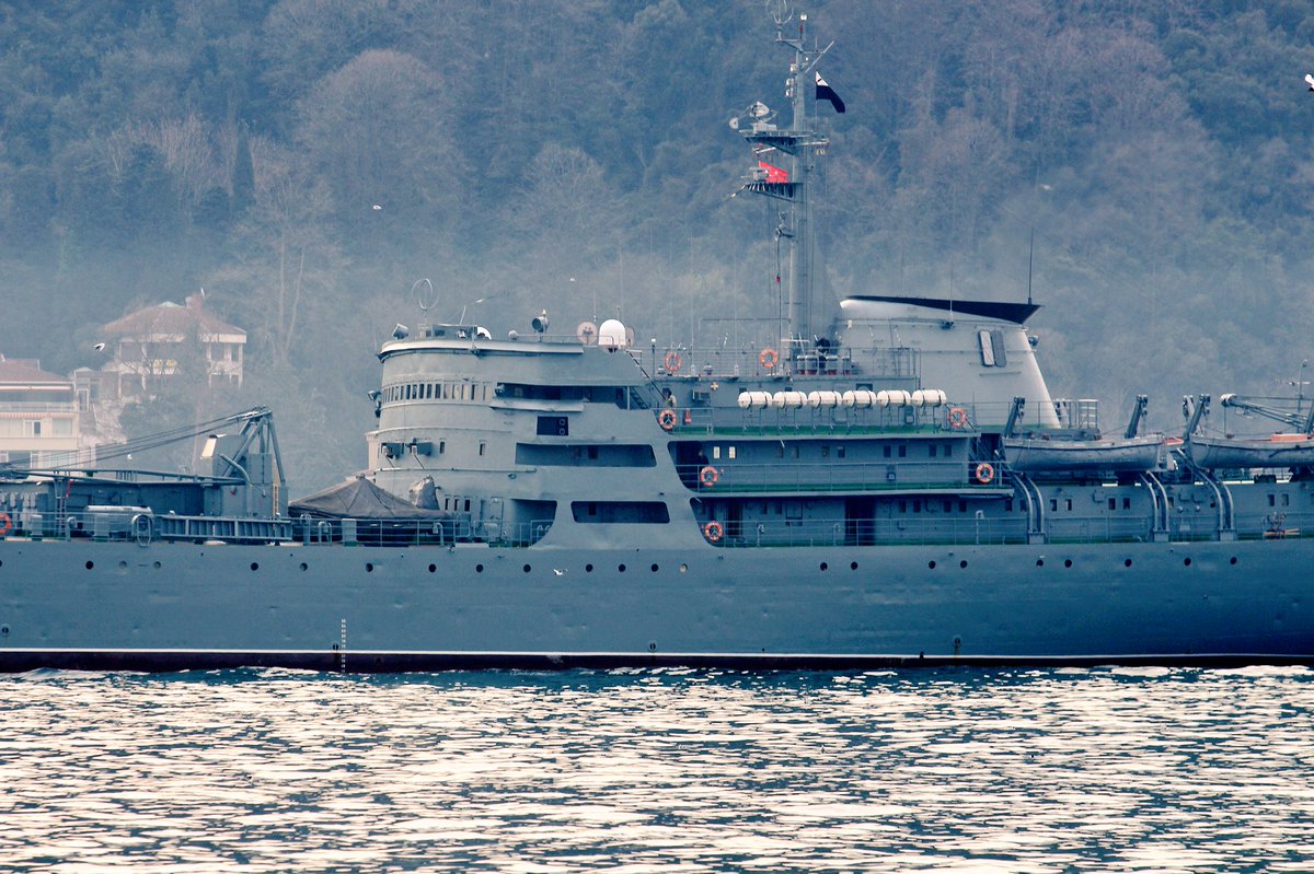 ROTATION: Built in Szczecin, Project 304M, Amur II class repair ship PM56 returns from 150 days Mediterranean deployment and transits Black Sea-bound Bosphorus en route to Sevastopol   