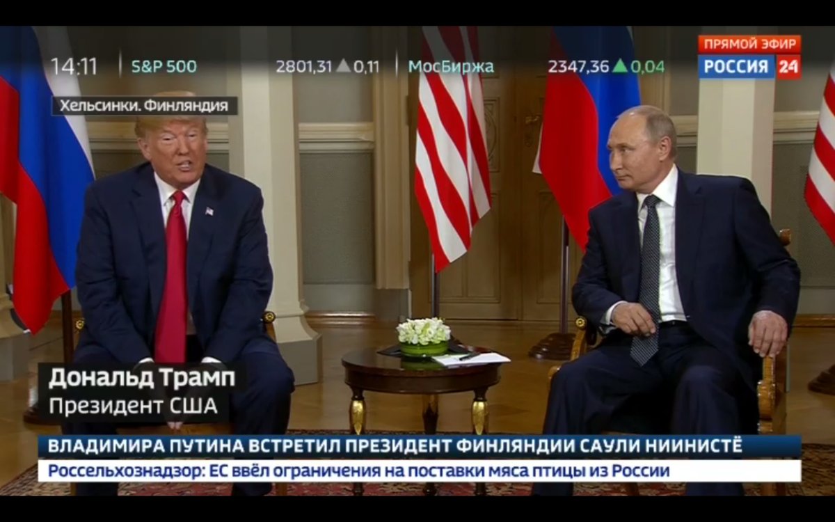 Trump's first words to Putin: I'd like to congratulate you on a really great World Cup, one of the best ever. 