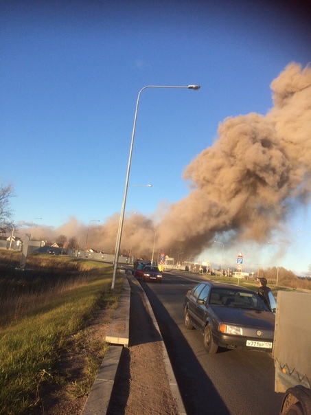 Photos of explosion at Fireworks plant near St.Petersburg