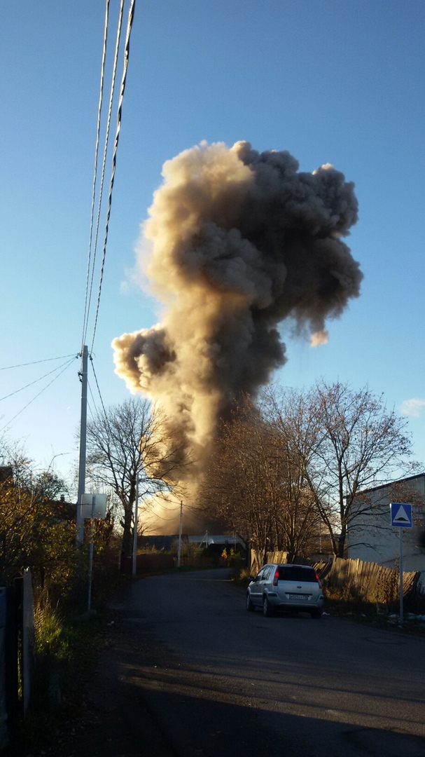 Photos of explosion at Fireworks plant near St.Petersburg