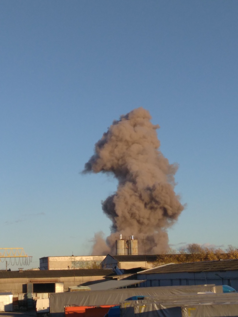 Photos of explosion at Fireworks plant near St.Petersburg