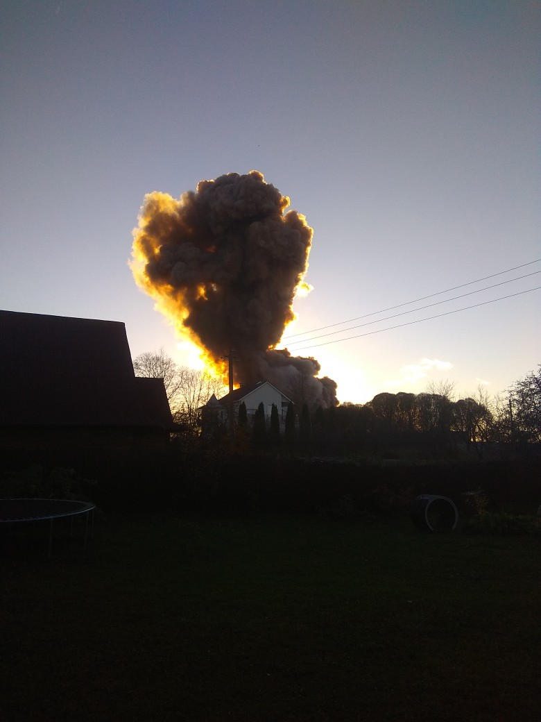 Photos of explosion at Fireworks plant near St.Petersburg