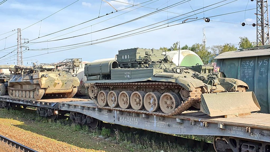 Elements of the Russian 4th Guards Tank Division Kantemirovskaya are on the move from Naro-Fominsk