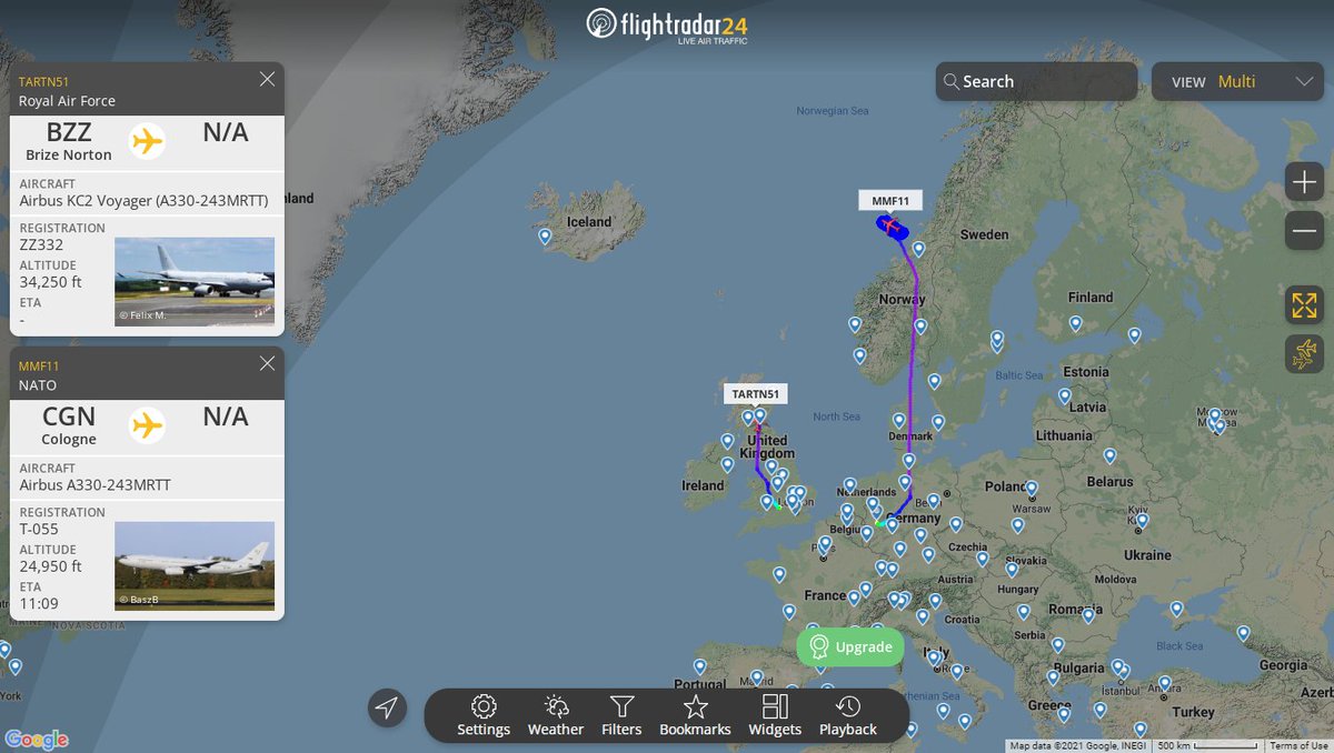 Ongoing QRA Russian strategic bombers in the area