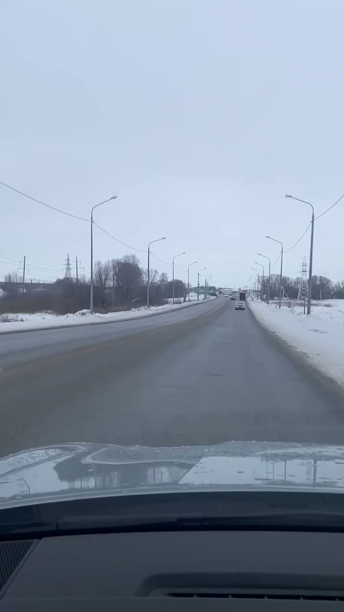 Military convoy filmed in Ryazan