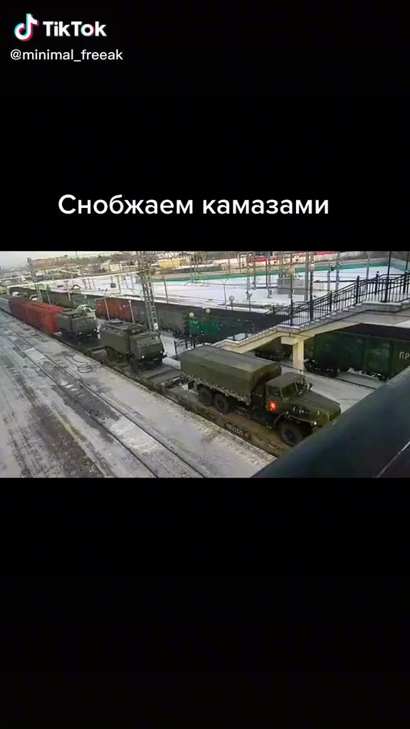 Military echelon filmed in Omsk