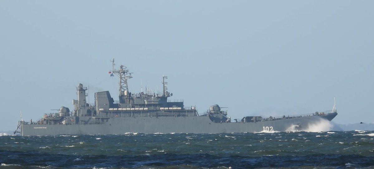 3 Russian assault ships of the Baltic Fleet (Minsk, Kaliningrad and Korolev) expected to transit Strait of Gibraltar today - most likely heading for Black Sea. The group is being shadowed by destroyer from USS Roosevelt group