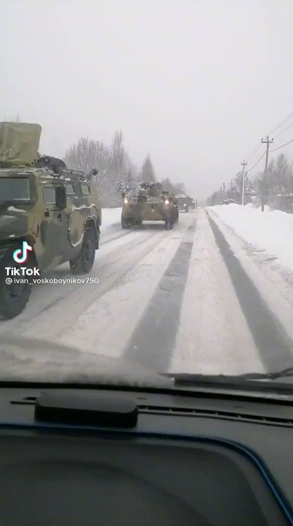 Military convoy filmed in Istra