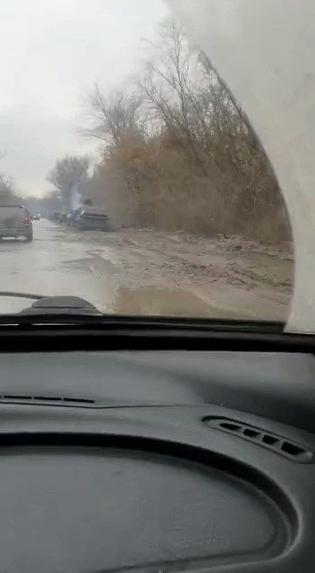 Military convoy on the way from Kuban' to Rostov region