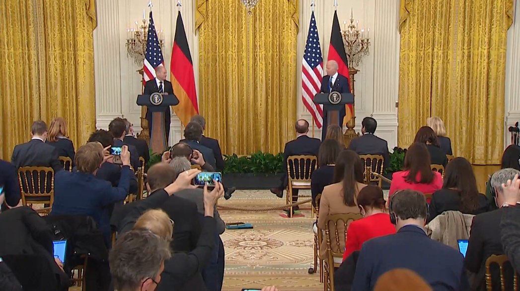 We're ready to continue talks in good faith with Russia, says @POTUS alongside @OlafScholz, but it cannot be business as usual if Russia further invades Ukraine