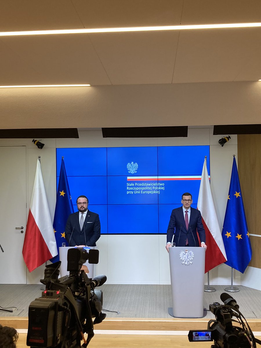 Prime Minister of Poland @morawiecki in Brussels: I am convinced that @vonderleyen has better recognized Russia's role in gas blackmail. We also talked about support for the protection of the border with Belarus, but it is not about the dam