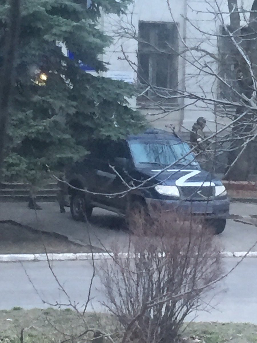 Russian military this morning in Nova Kakhovka