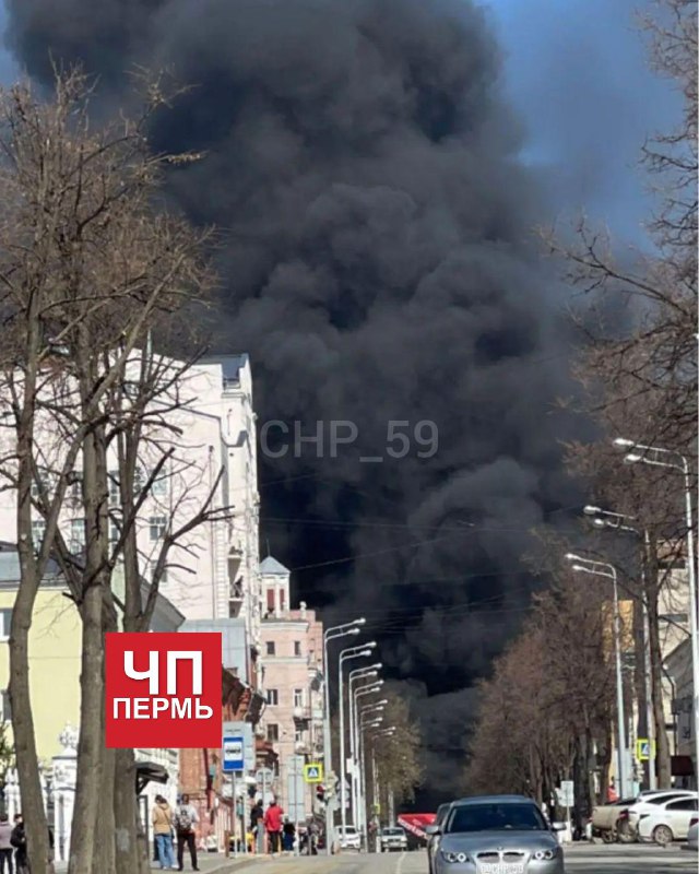 Fire at the construction site of aviation school in Perm'
