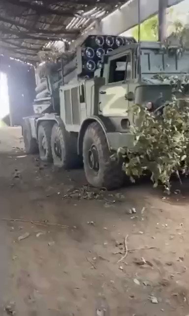 Kherson Oblast, Ukrainian forces captured a loaded Russian BM-27 Uragan 220mm MLRS