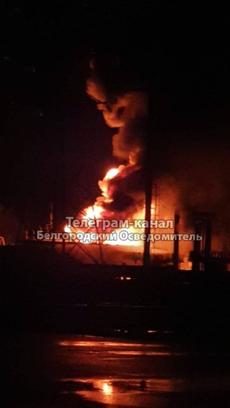 Brand bij elektriciteitsbedrijf in Klimovo, autoriteiten gaven de schuld aan de Oekraïense drone