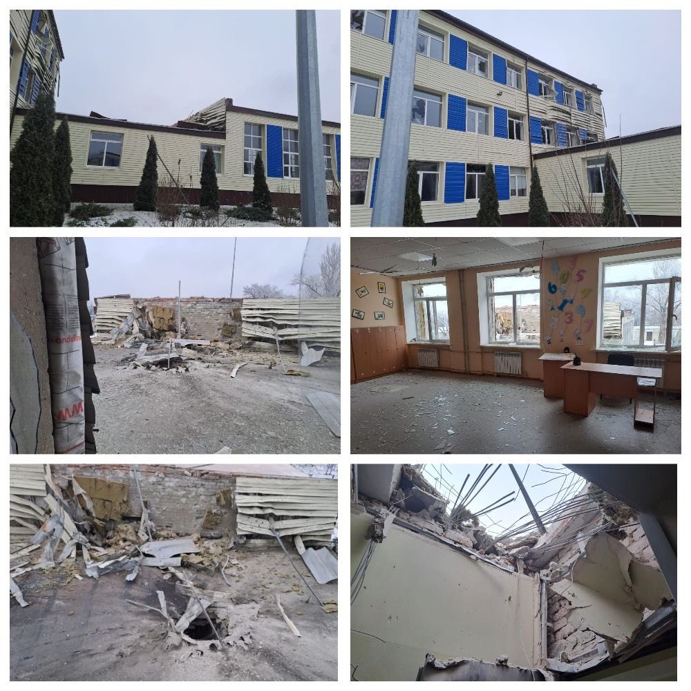 Die russische Armee hat die Schule in Chasiv Jar in der Region Donezk beschossen, berichtet der Leiter der regionalen Militärverwaltung von Donezk, Pawlo Kyrylenko