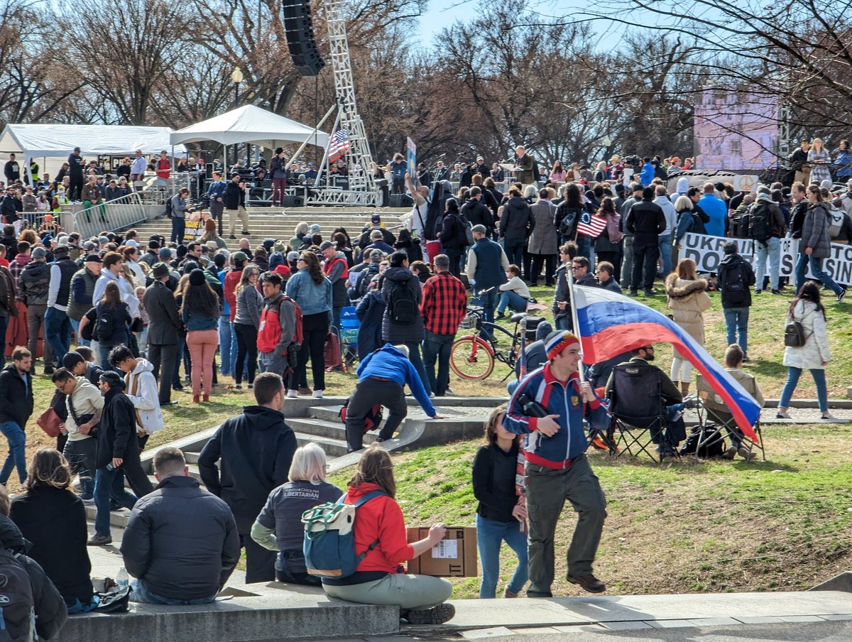 Pro-Russische rally in Washington, DC vandaag