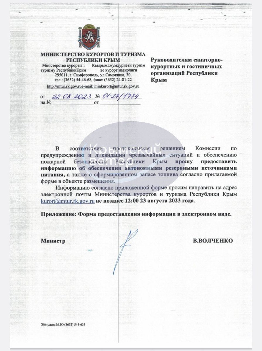 Российские оккупационные власти в Крыму потребовали от отелей и других предприятий сообщать о запасах продовольствия и топлива