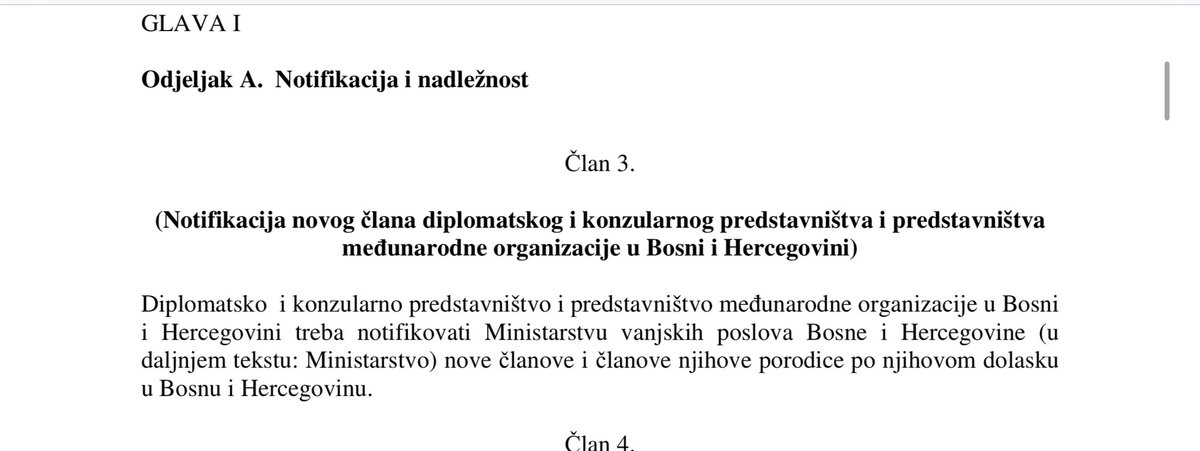 Minister of Foreign Affairs @DinoKonakovic has notified the diplomatic status of Russian diplomats who were previously expelled from other countries. This is the REGULATION on the conditions and manner of issuing special identification documents (Identification cards) on the basis of service in diplomatic and consular missions and representative offices of international organizations in Bosnia and Herzegovina. Article 3 prescribes notification