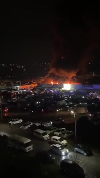 Požar na tržnici Temernik u Rostovu