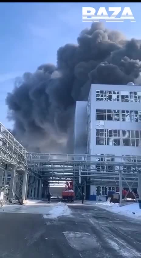 Preliminarily, two people were injured during a fire at the Shakhtinsky polyester plant in the Rostov region