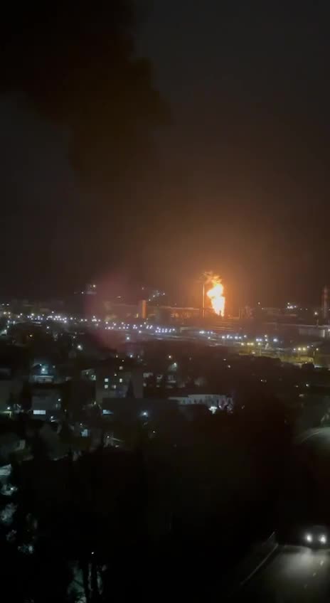 Pożar w rafinerii Tuapse spowodowany atakiem drona