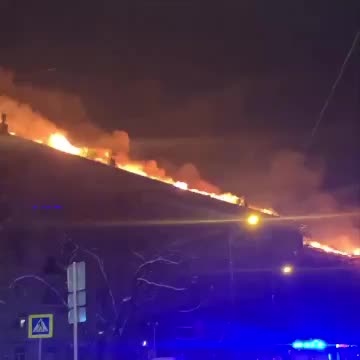 Large house fire in Moscow
