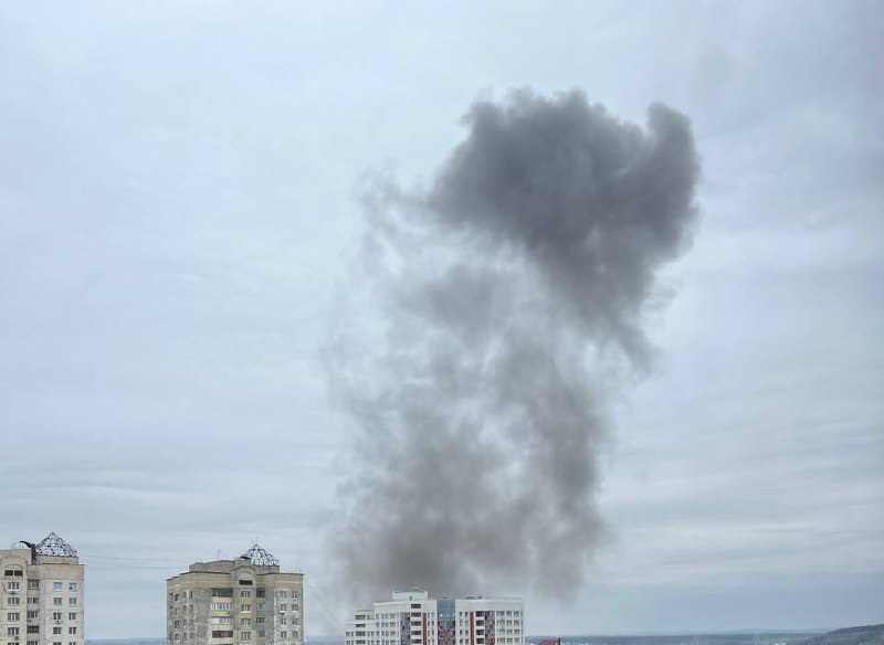 Выбух прагрымеў у цэнтры Белгарада, падымаецца дым
