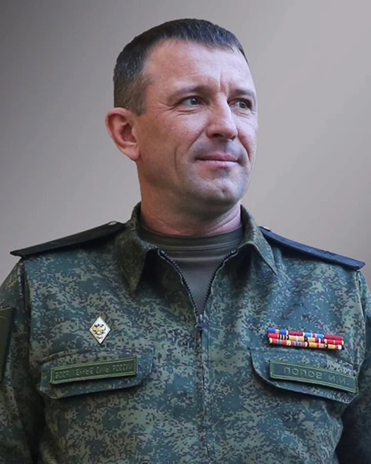 The former commander of Russia's 58th Combined Arms Army Major General Ivan Popov who was relieved last summer has been arrested on suspicion of fraud
