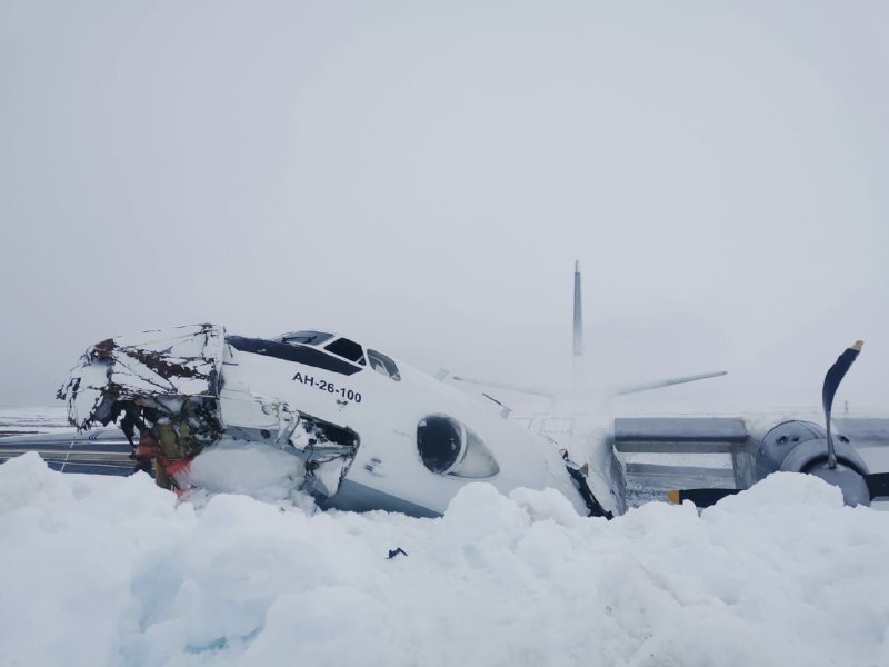3 чалавекі пацярпелі ў выніку крушэння Ан-26 на Ямале. На борце знаходзіўся 41 чалавек