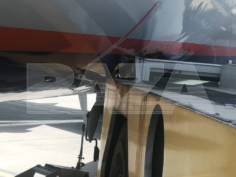 A tug made a hole in the fuselage of an Aeroflot plane at Kazan airport. According to the Base, the collision occurred on the morning of July 5