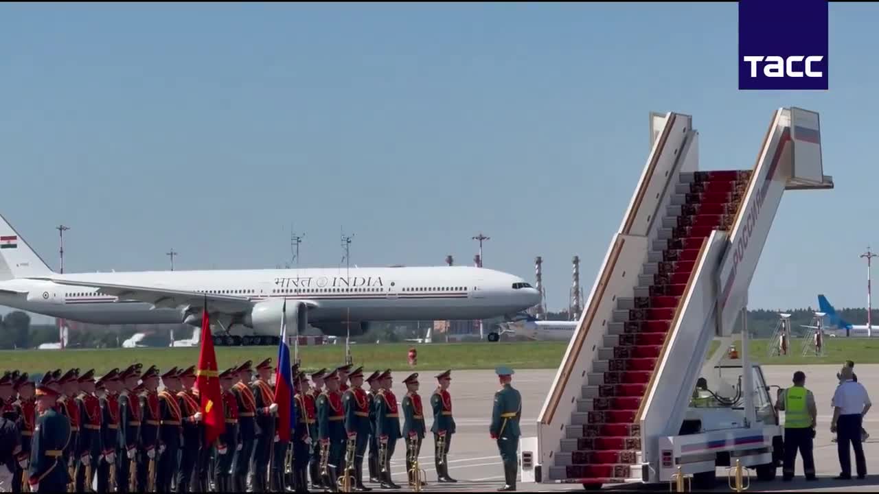 India PM Modi lands in Moscow for talks with Putin