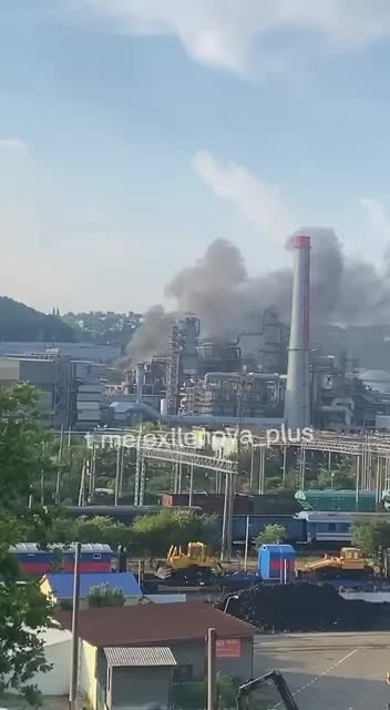 Vídeo del incendio en la refinería de Tuapse