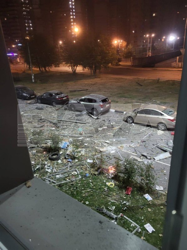 Several vehicles damaged by drones debris in Ramenskoye town of Moscow region. Mayor of Moscow Sobyanin reports 2 more drones were shot down in Ramenskoye and rescue services are working on the site of debris fall