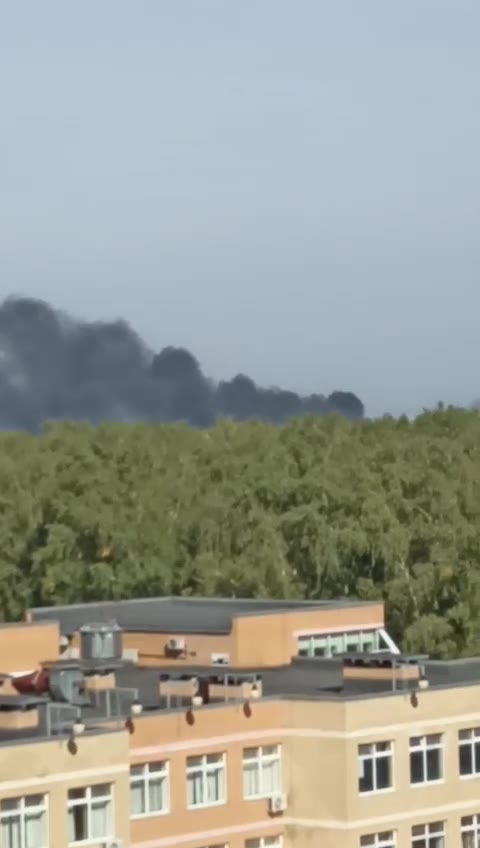 Incendio en la planta de Vidnoye, en la región de Moscú