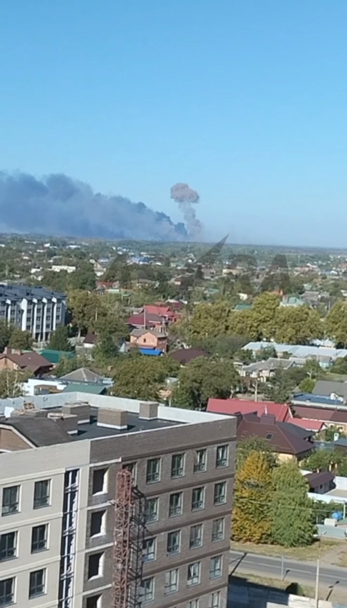 На складе боеприпасов в Тихорецком районе продолжаются взрывы