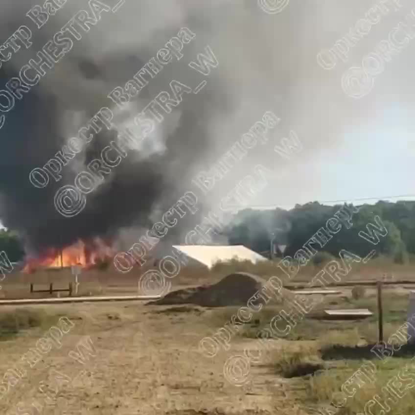 La base militaire de Molkino, domicile de l'ancien PMC Wagner, est en feu dans le territoire de Krasnodar en Russie