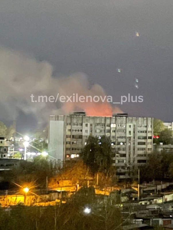 Incendi després de les explosions a Bryansk