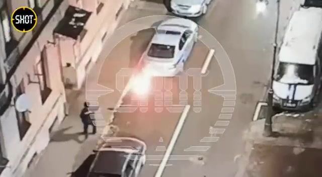 Police car was set on fire in Moscow after an apparent scam call