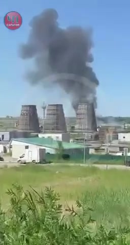 Großbrand in der Nähe des Kraftwerks Tets-5 in Saratow