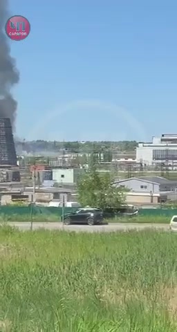 Großbrand in der Nähe des Kraftwerks Tets-5 in Saratow