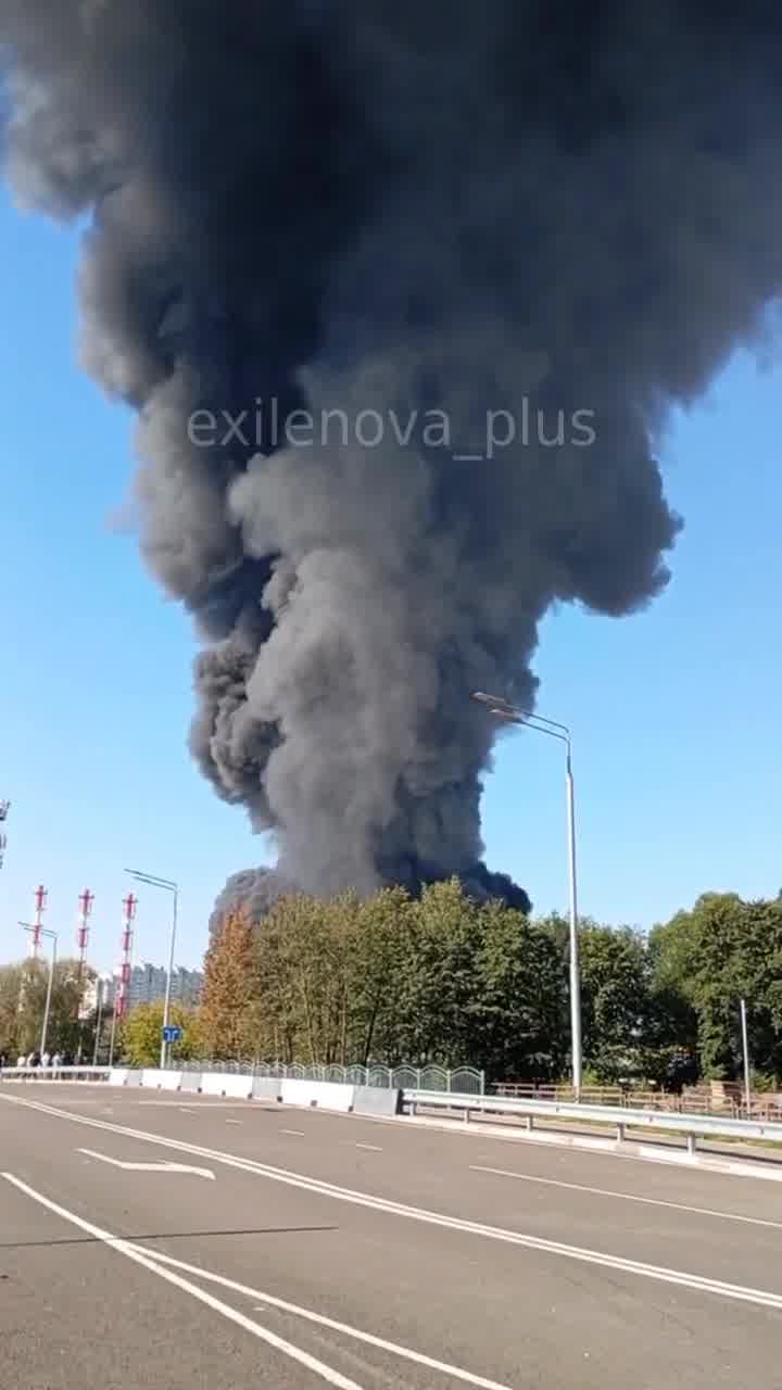 Big fire with explosions reported in Balashikha of Moscow region